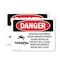Signmission Rotating Equipment Never Operate Danger Sign, Plastic, 10in W x 7in L, 2PK OS-2PACK-DS-P-710-L-2444 - alternate 1